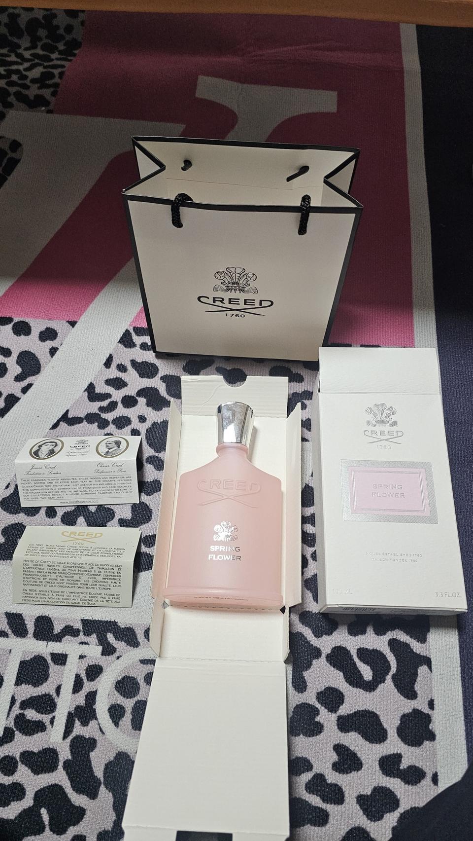 크리드 스프링 플라워 여자향수 오드 퍼퓸 100ml 쇼핑백 미개봉 새상품