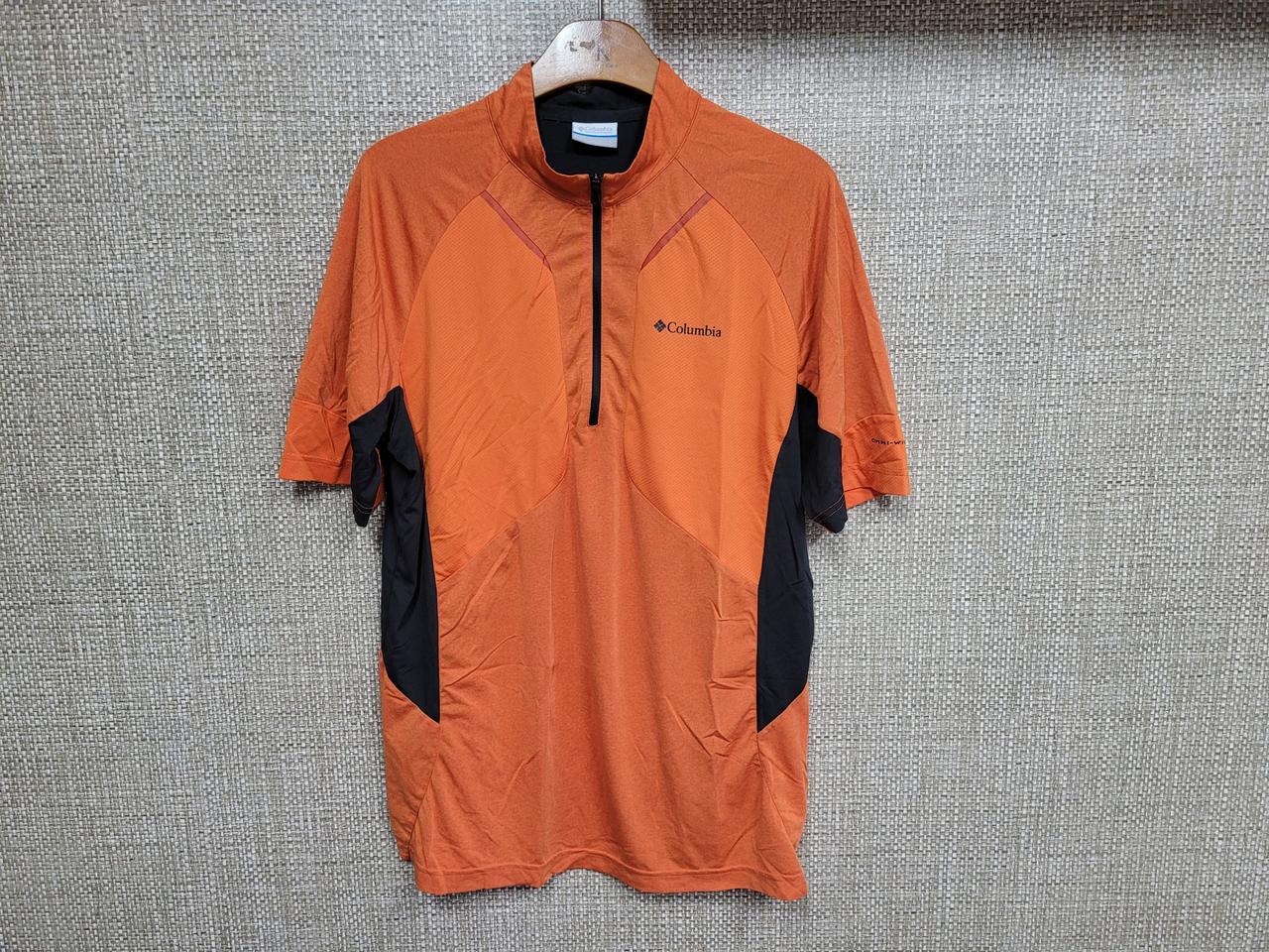 L사이즈 컬럼비아 기능성 반팔 집업티 등산 아웃도어