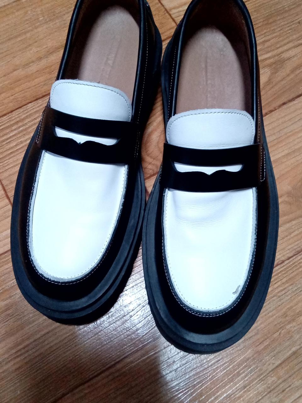 번다 플레이트 레더 콤비 로퍼