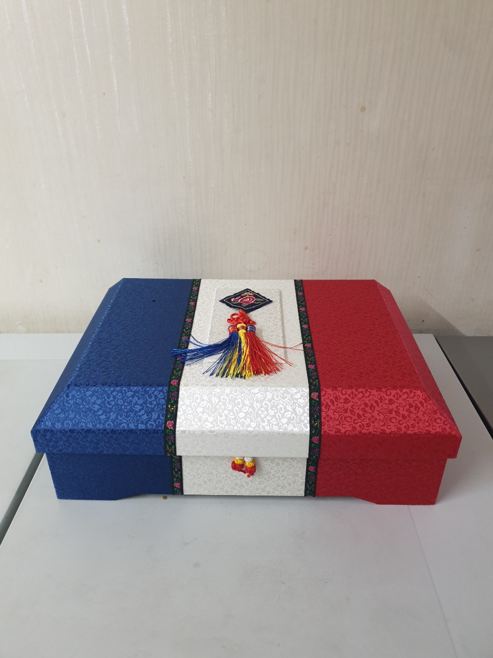 한지 실크 공예상자 한지공예 상자 수납