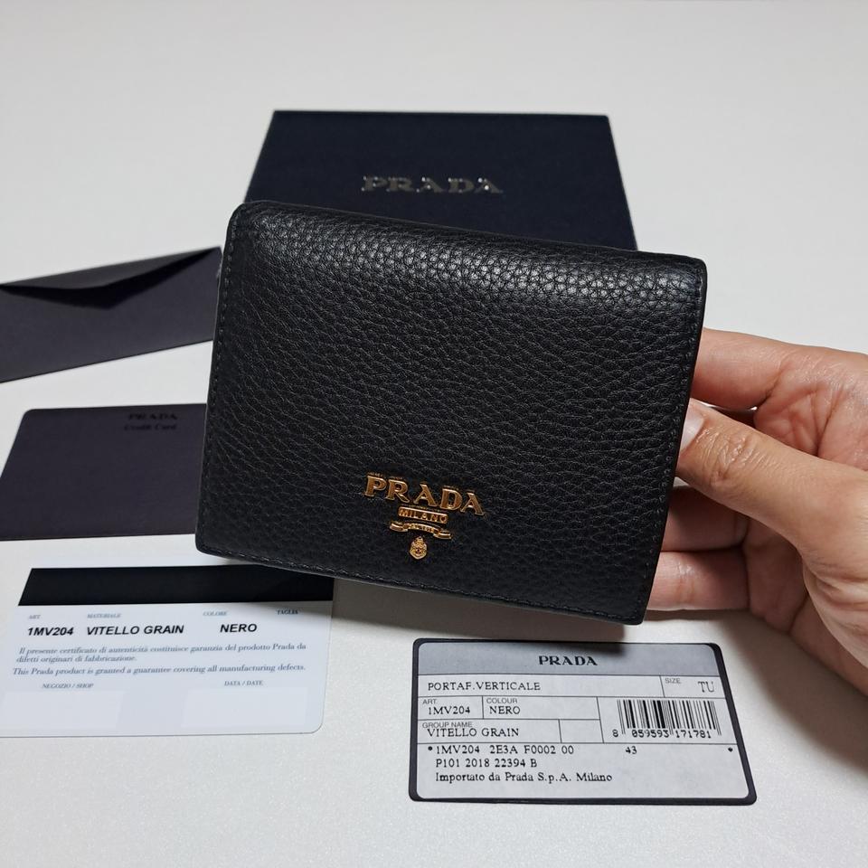 [100%/정품] 프라다 비텔로 그레인 지갑, 프라다지갑,프라다반지갑
