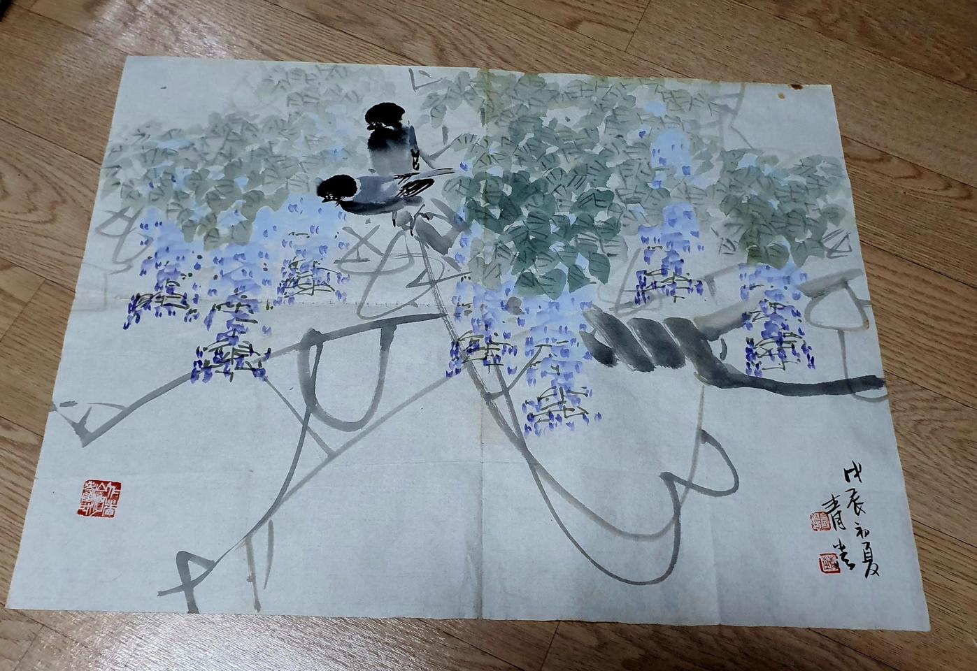 동양화 화조도 그림