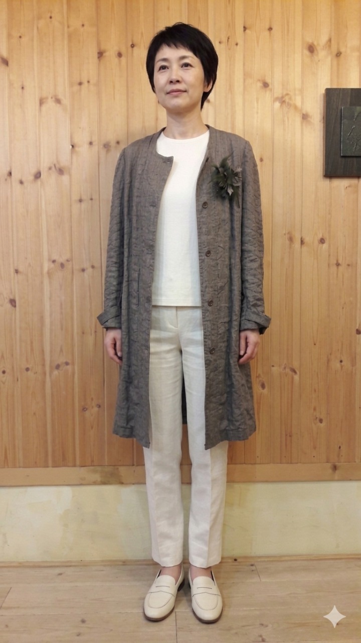 * isae 면마 코사지 롱 자켓(정품)*