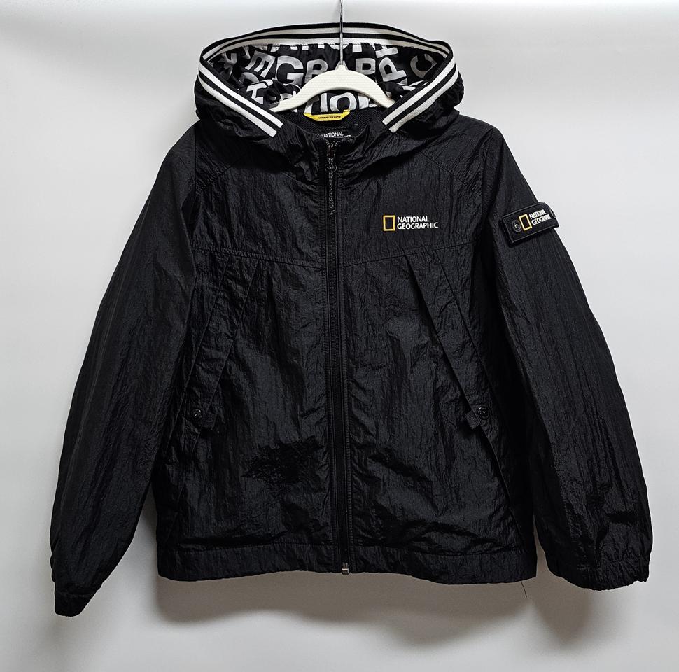 키즈 내셔널지오그래픽 후드 바람막이 자켓 120