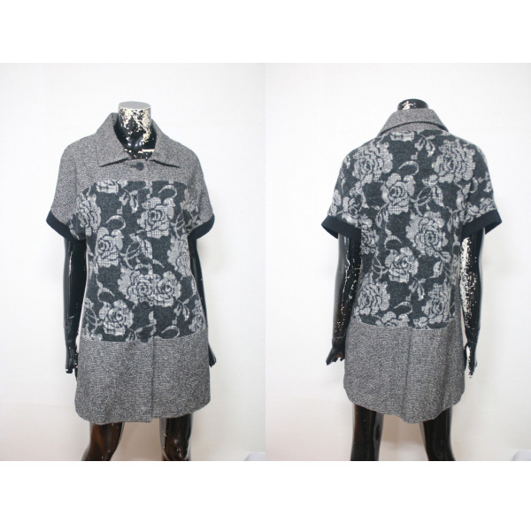 (66반~77내외) 최연옥 모직 반팔 코트 (사이즈 66반~77내외)  