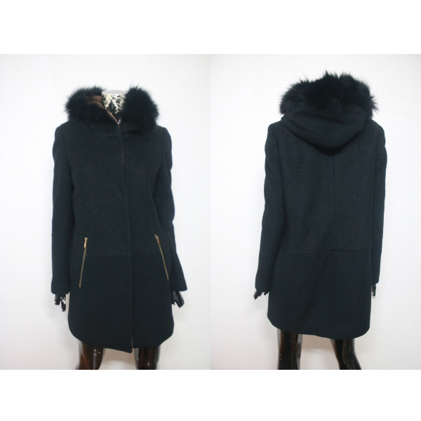 (55) 투미 2ME 여우털 후드 모직 코트 (사이즈 55) 