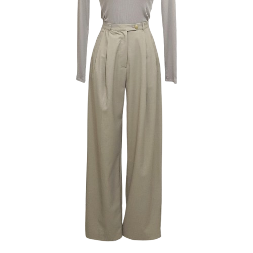 FAVE 핀턱 보카시베이지 와이드 슬랙스 팬츠