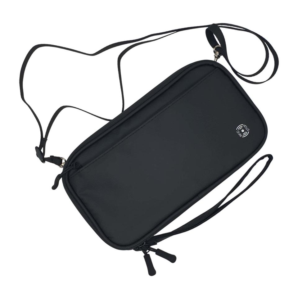 [미사용] RFID 차단 여권가방 크로스백 클러치백