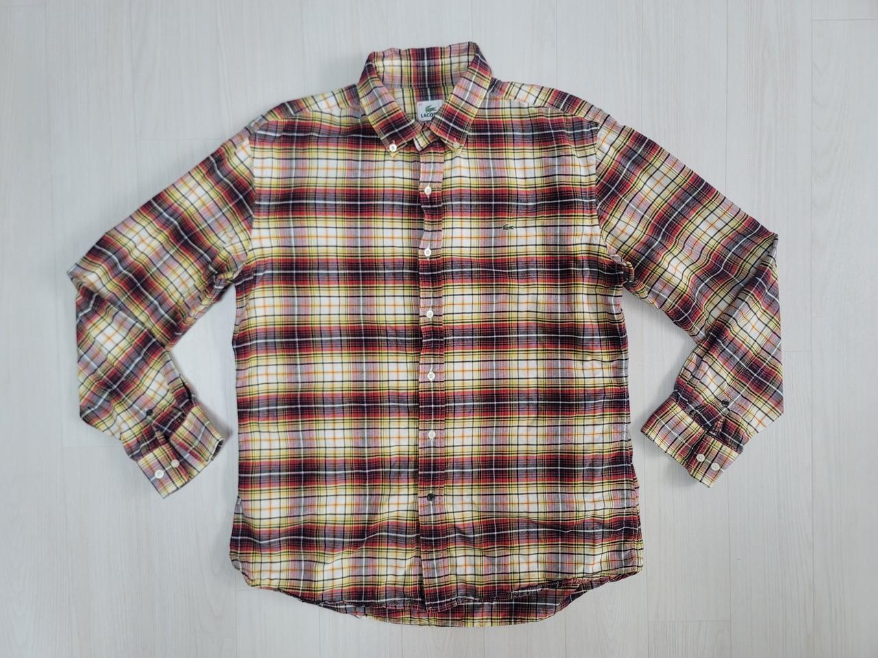 (105)라코스테 체크 시어서커 셔츠 판매합니다