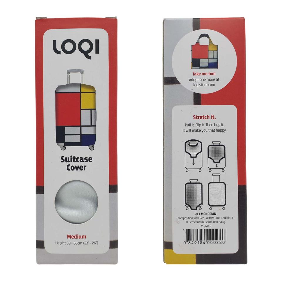[미사용] 로키 LOQI 뮤지엄 콜렉션 몬드리안 여행 캐리어 커버
