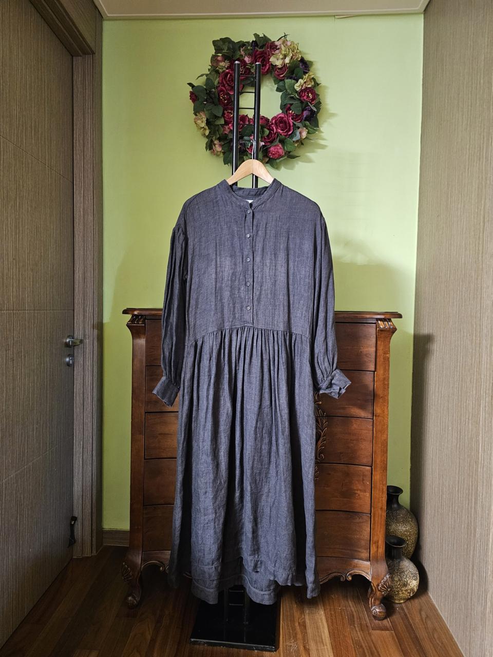 위꼬모 린넨100%  네추럴원피스