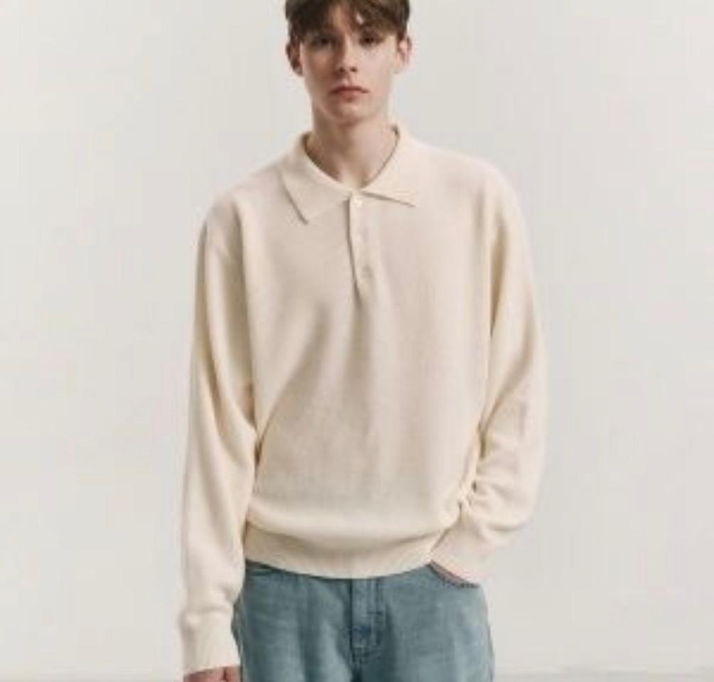 던스트 캐시미어블렌딩 카라 니트티