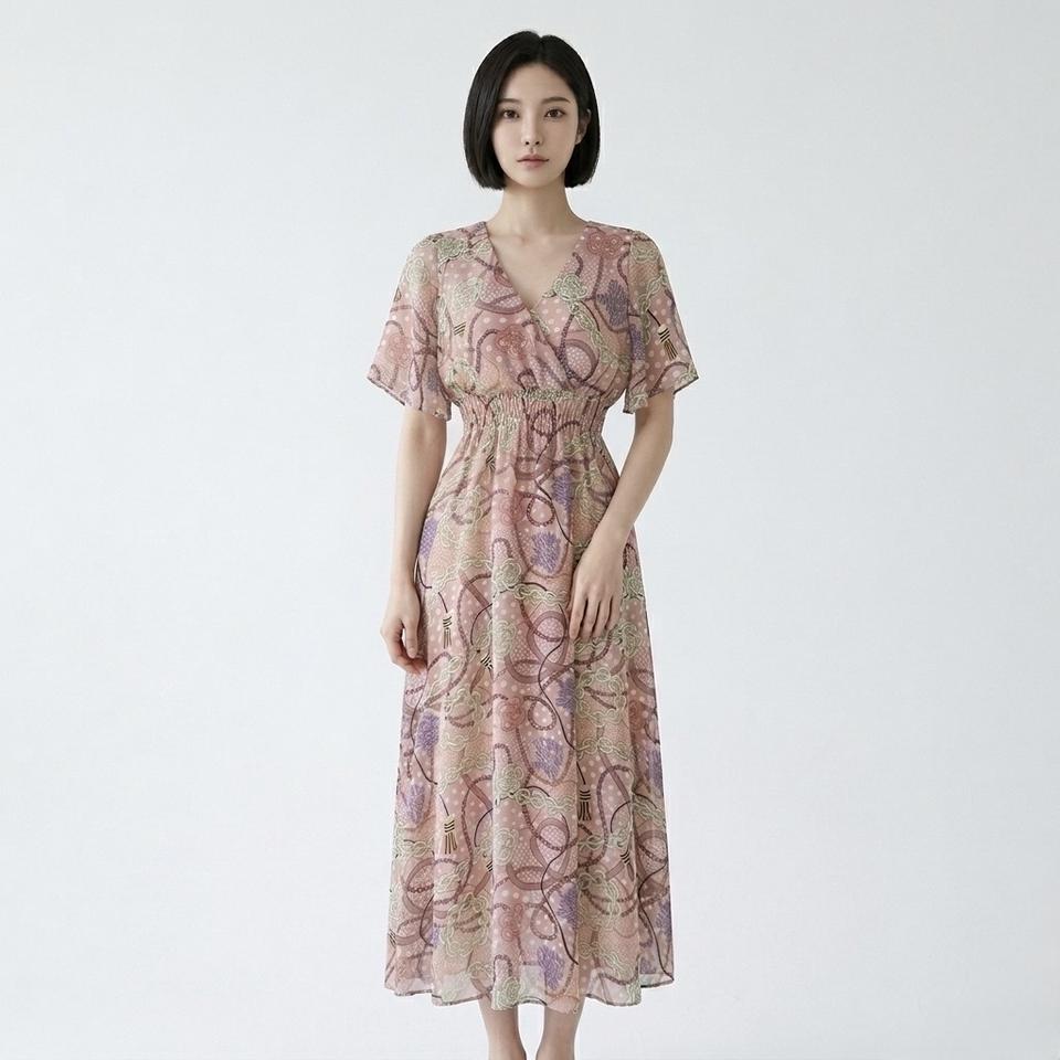 핑크 바캉스 롱원피스