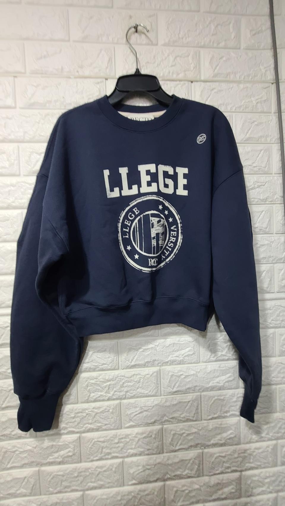 렉토 크롭 맨투맨