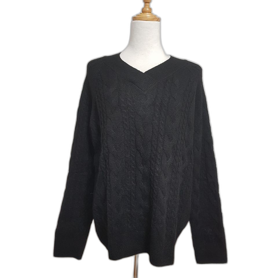 5707/Lapiaf 여 55사이즈 블랙니트(새상품)/내옷방