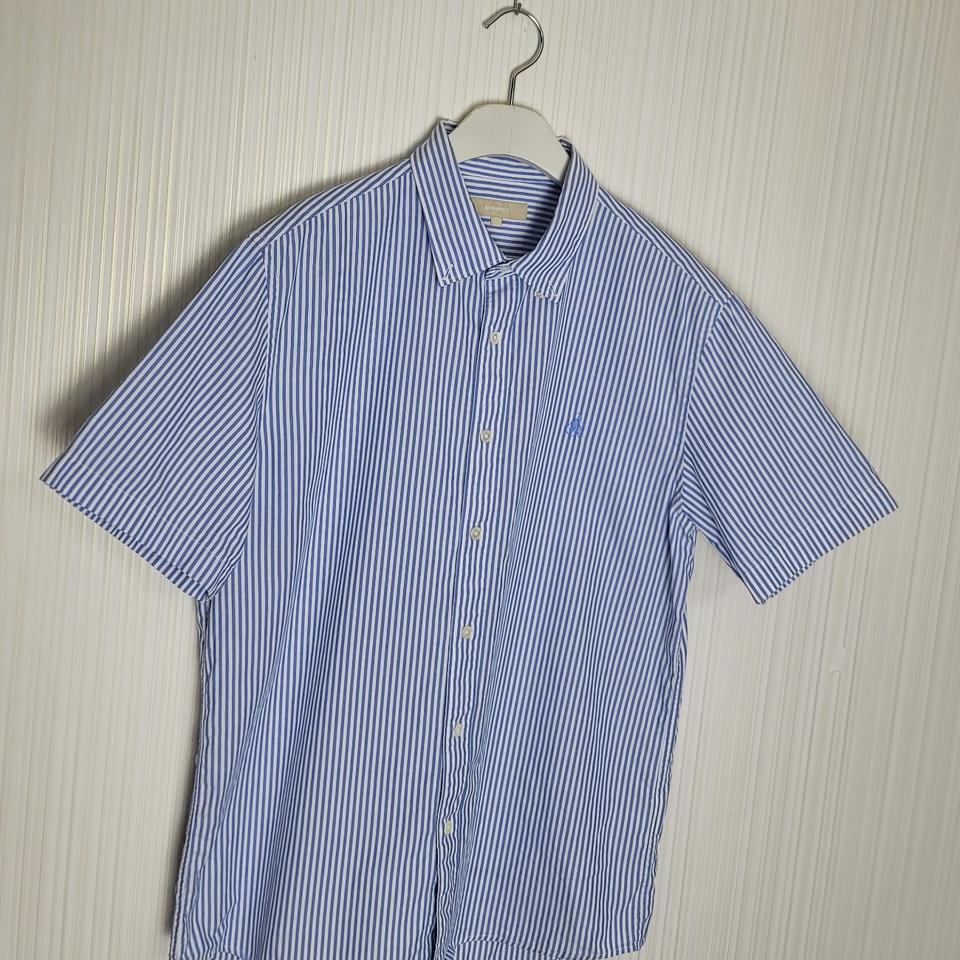 L 빈폴 반팔셔츠 블루 스트라이프