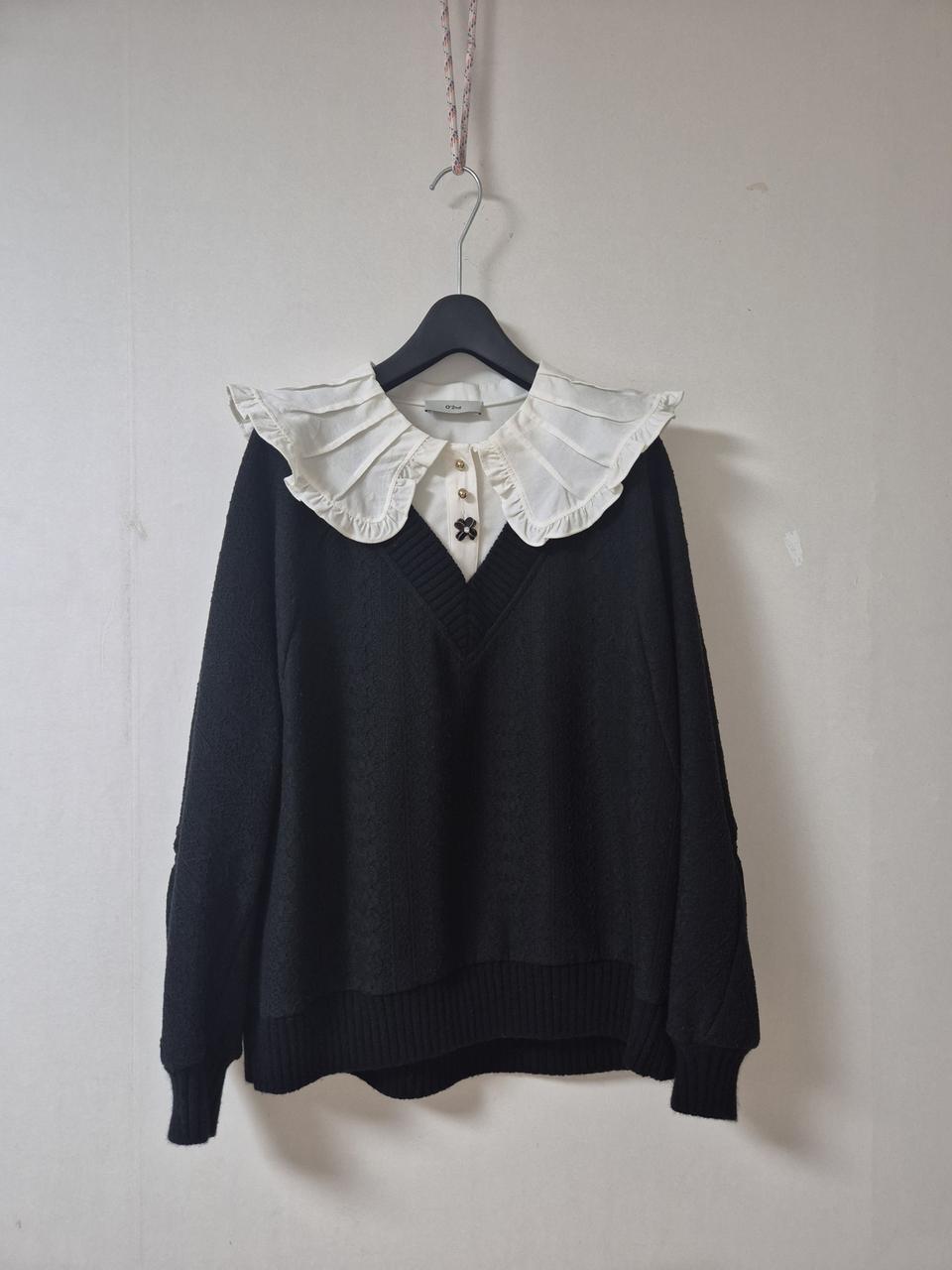 한섬 오즈세컨 카라배색 상의