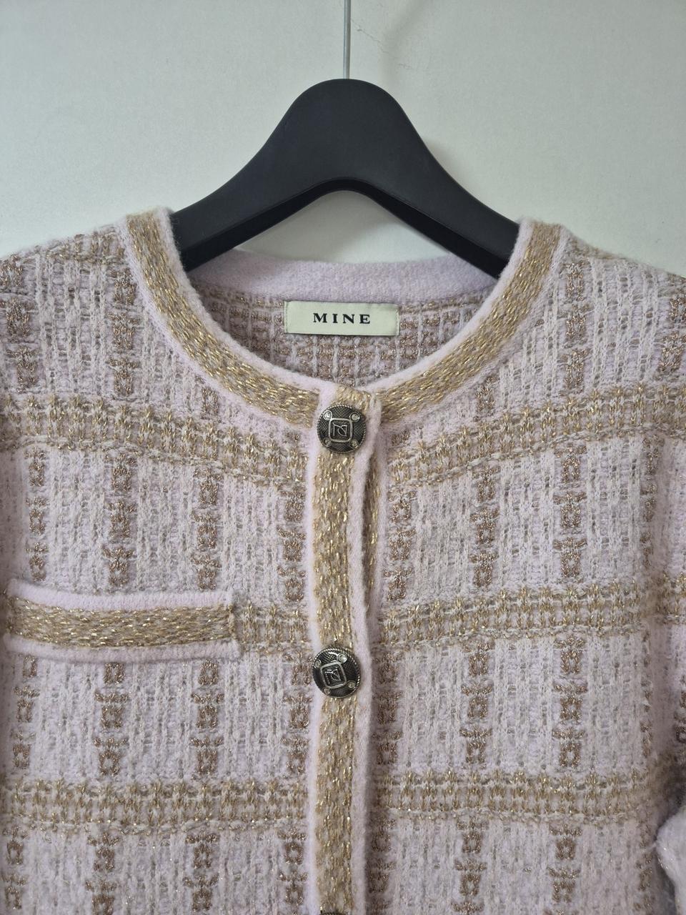 한섬 마인 트위드 가디건 원피스