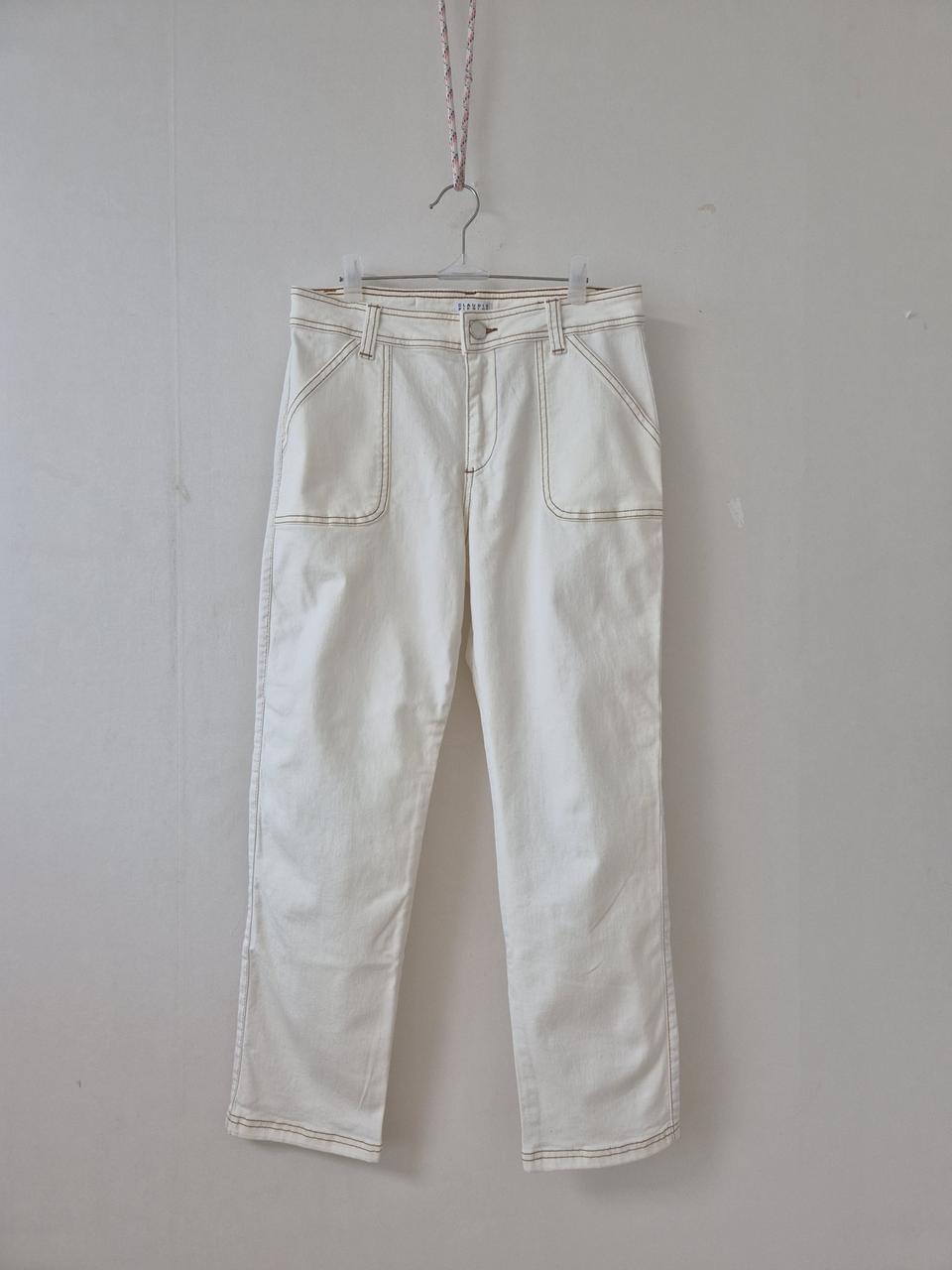 클로디피에르 화이트 데님 팬츠