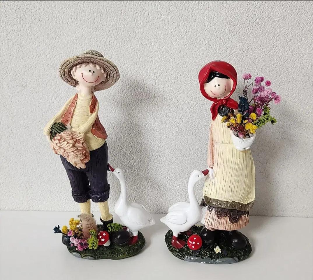 새상품)소년소녀 오리 버섯 생화 프리저브드플라워 조화아님 인테리어소품