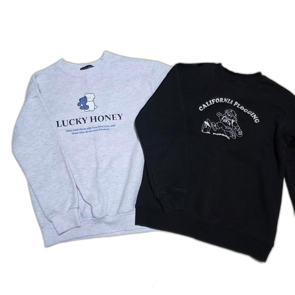 150호)깔끔기모 맨투맨 2장 묶음 판매