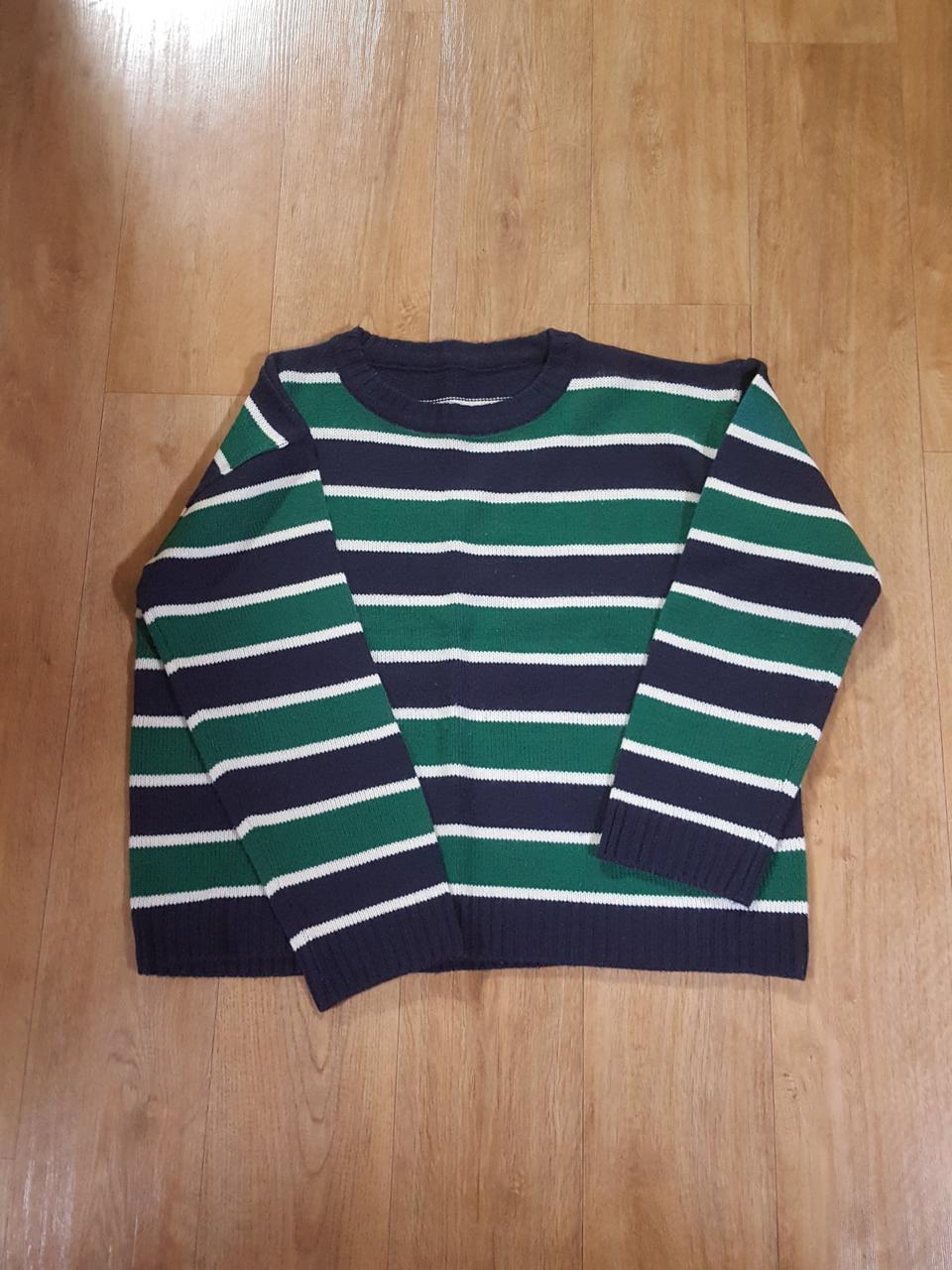 스트라이프 니트 스웨터 택1