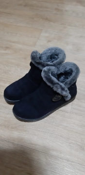 따뜻하고 가벼운 스웨이드 여성화 털 부츠 신발