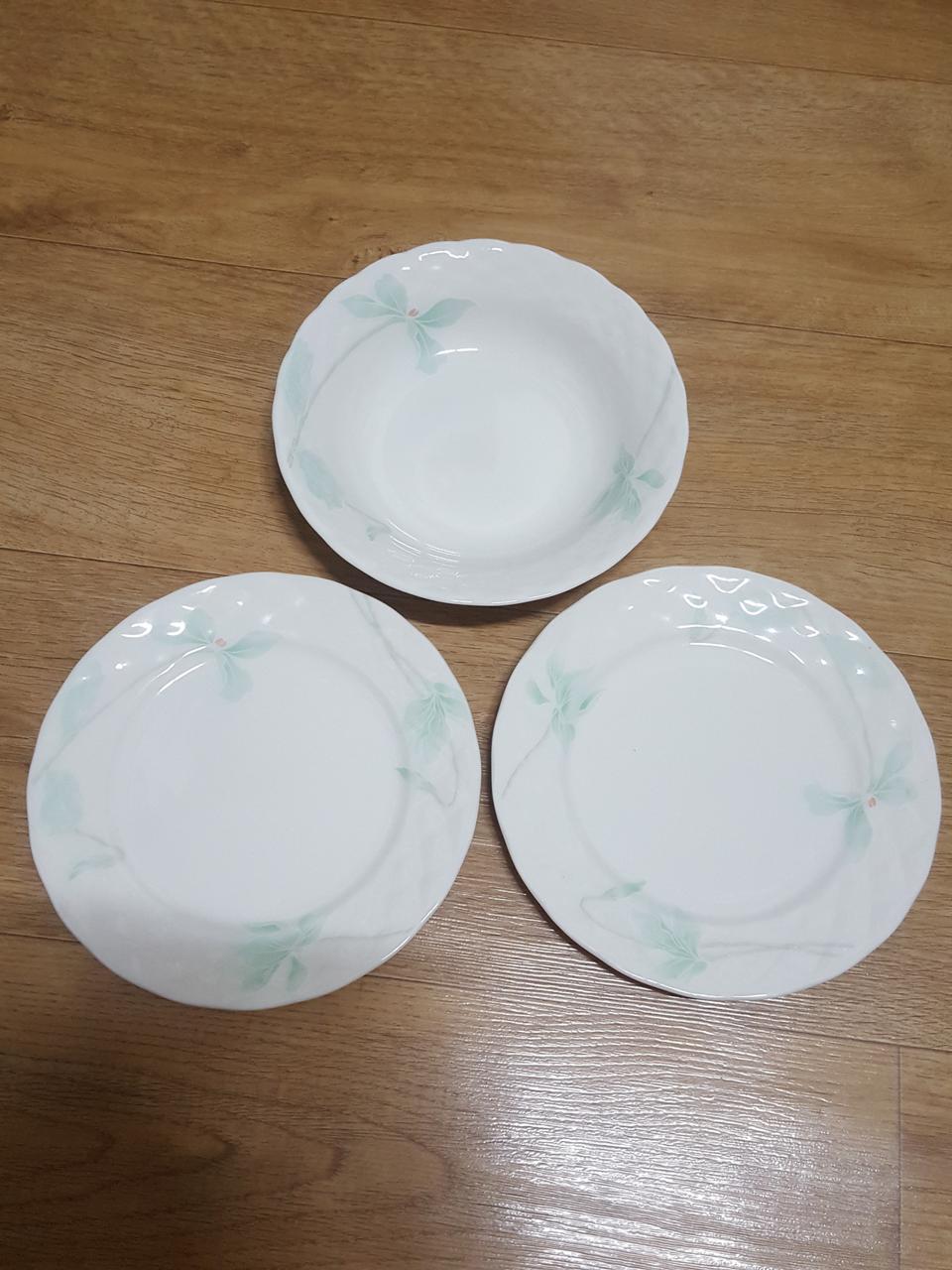 [3개] 행남자기 접시 세트