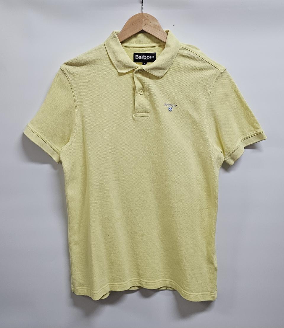 바버 옐로우 반팔 폴로 티셔츠 M