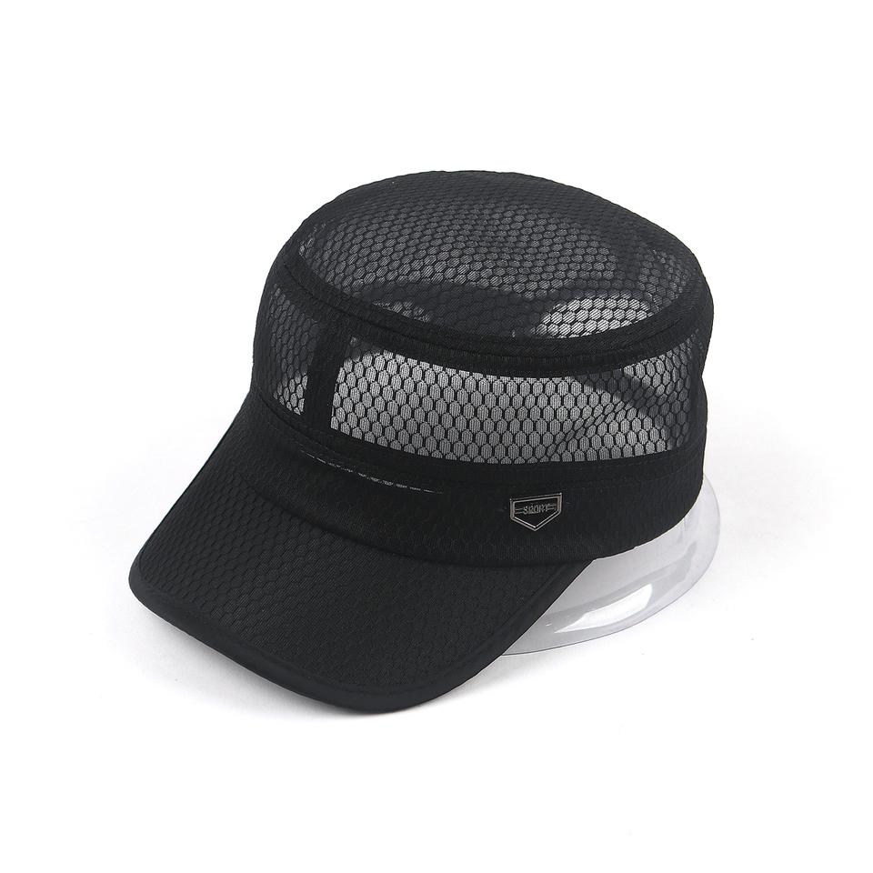 56-58cm 블랙 공용 여름 메쉬 군모 모자 C012P -300