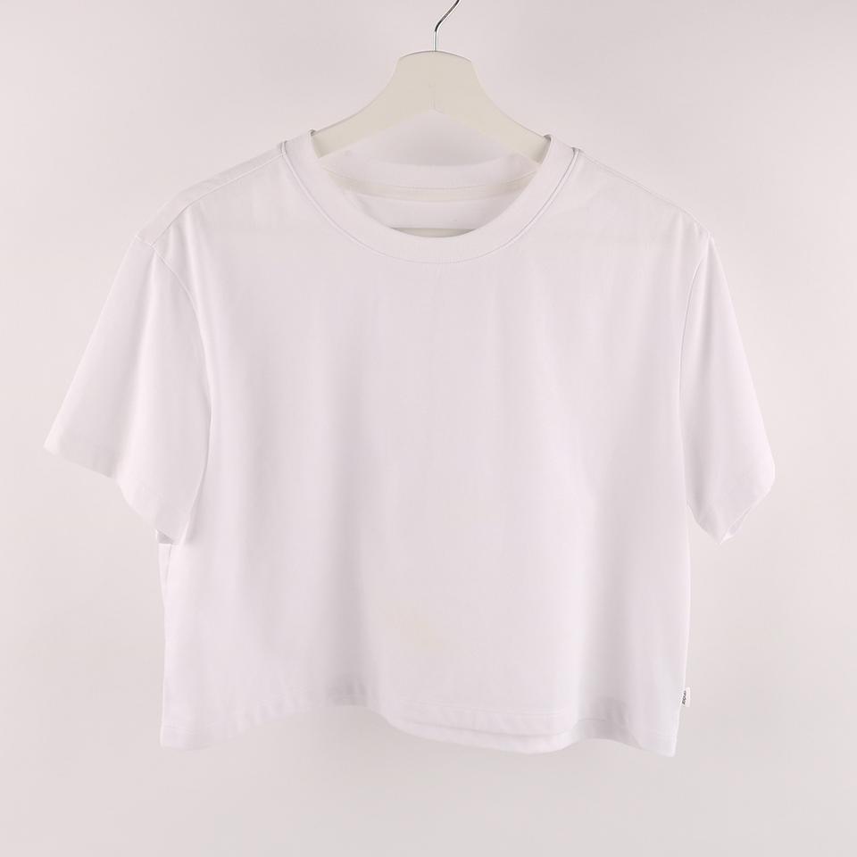 M / andar 안다르 세미 크롭 화이트 숏 티셔츠 C012P -303