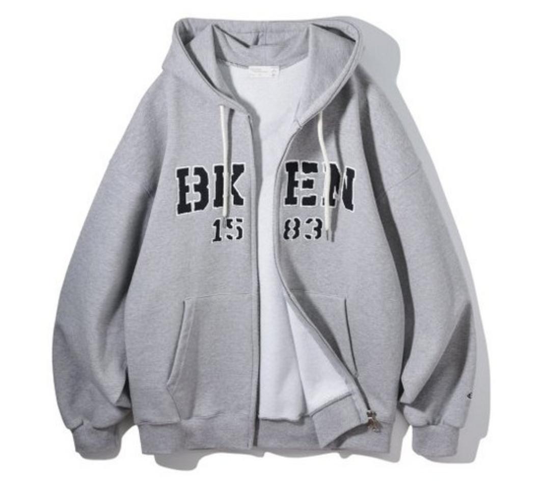 바켄후드집업 (그레이)