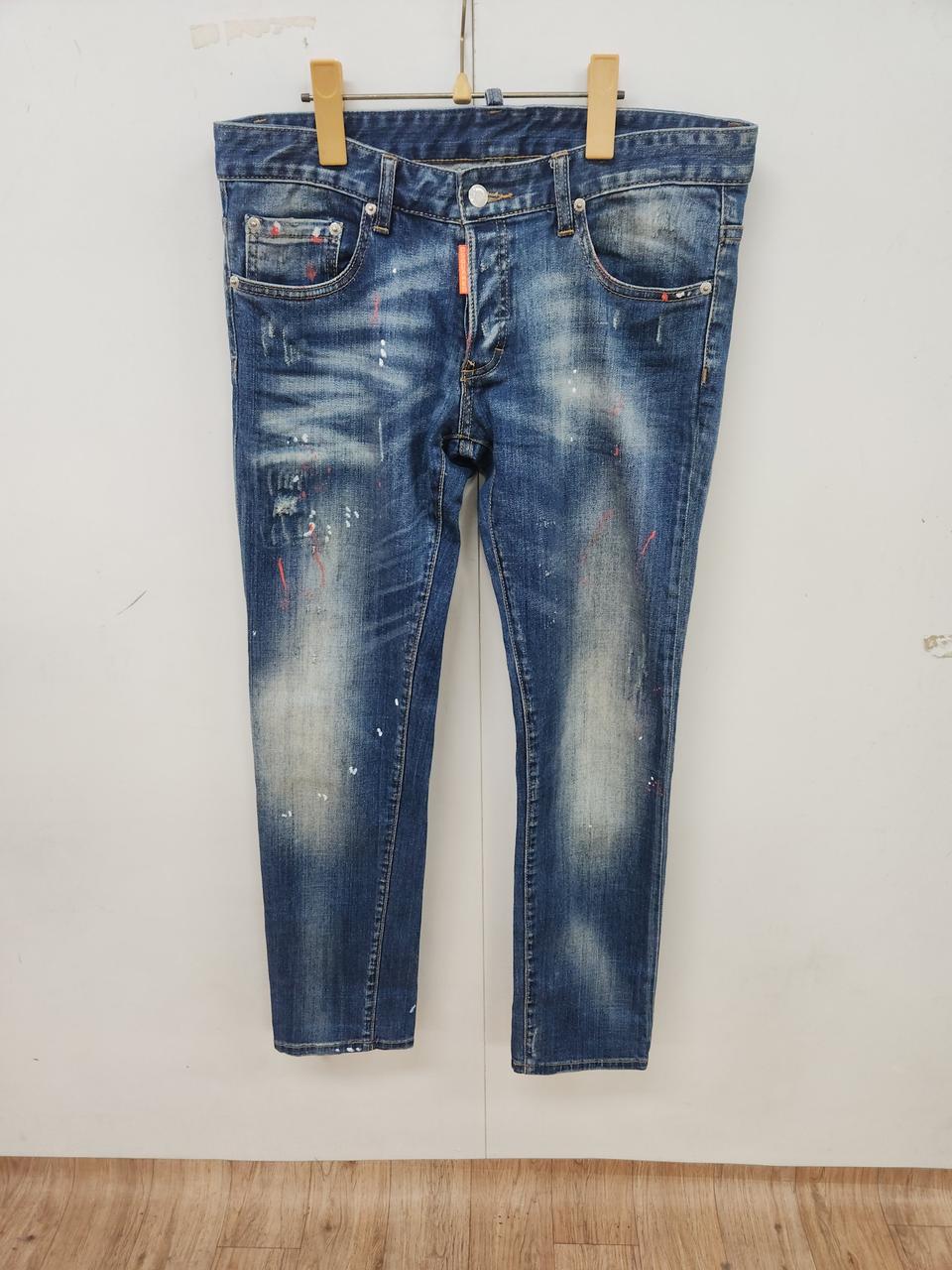 (정품) 디스퀘어드2 네온로고 스판 슬림핏진 46(30-31)