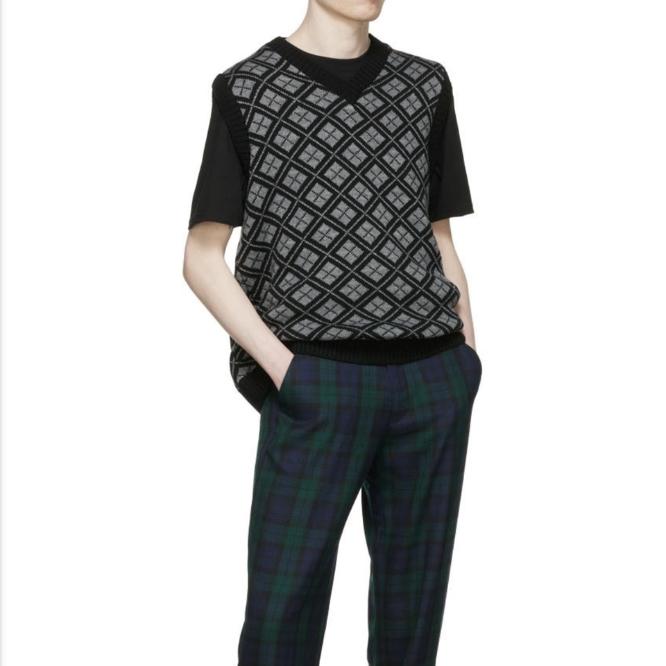 남성) 22SS MANORS GOLF 체크 패턴 베스트