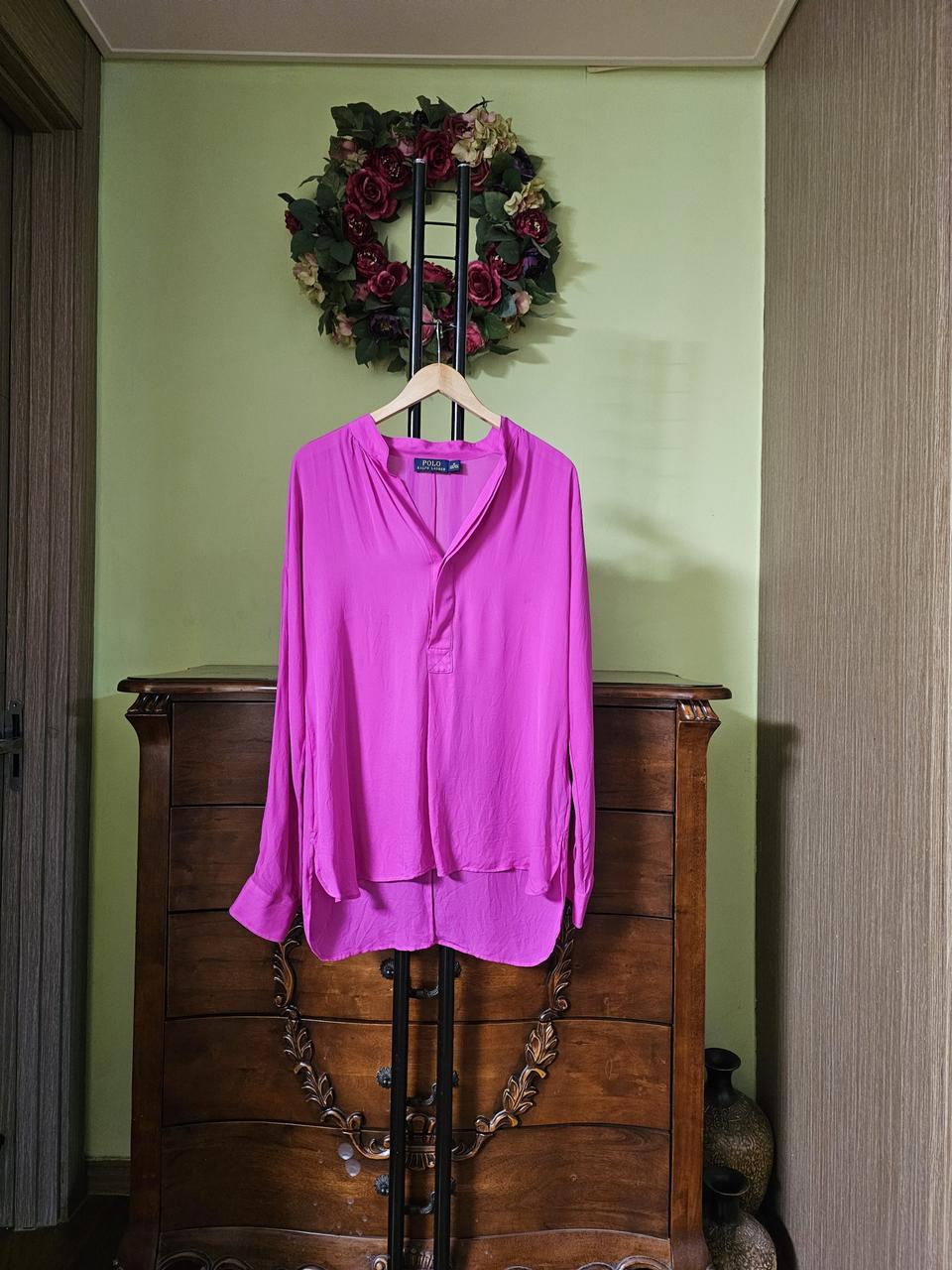 랄프로렌 실크100% 블라우스