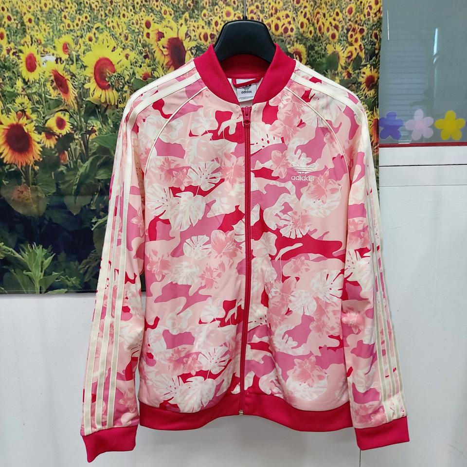 아디다스 플라워패턴 트랙탑져지 주니어160호 6d7