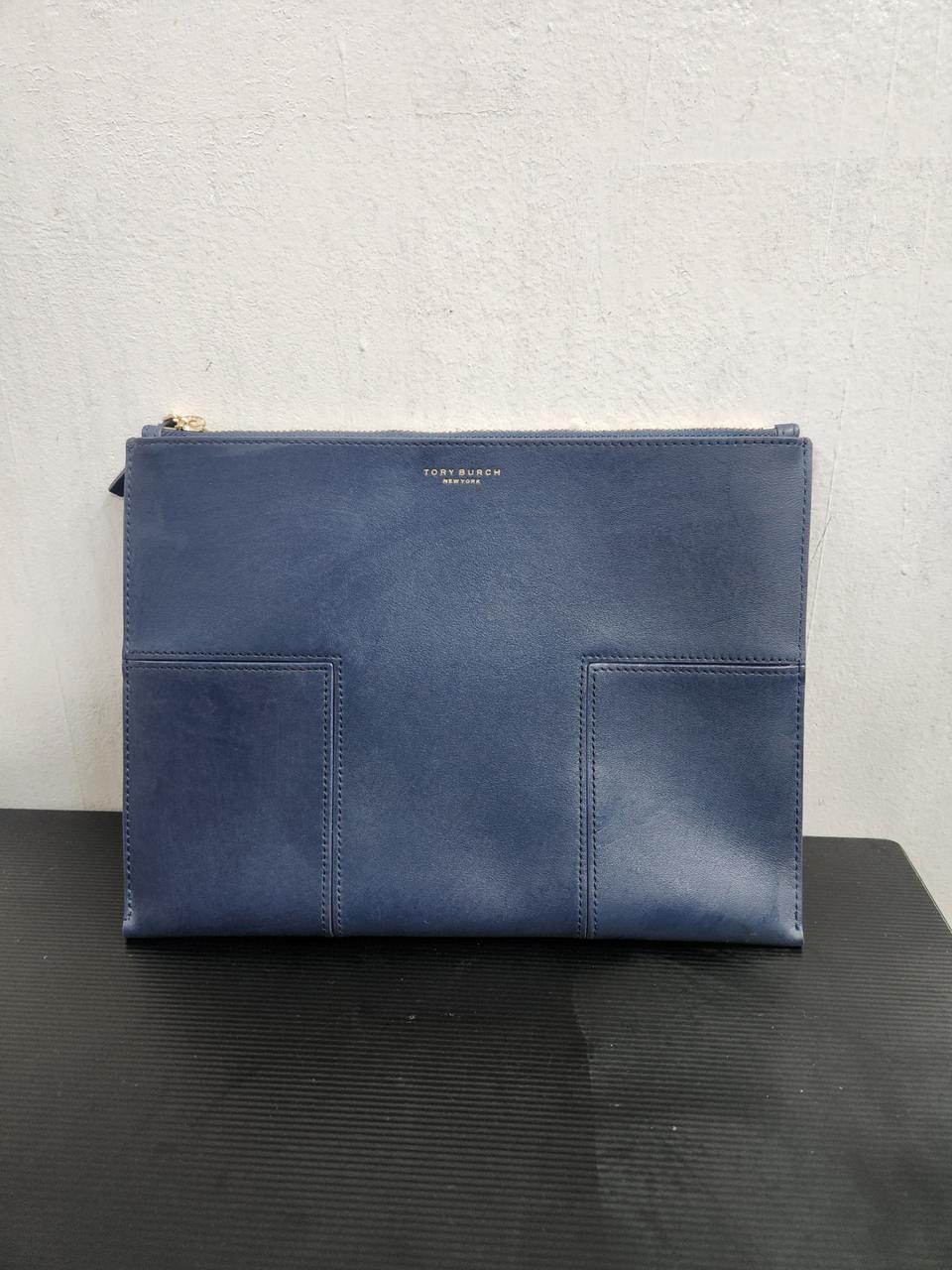 (정품) 토리버치 블록 T 가죽 클러치백