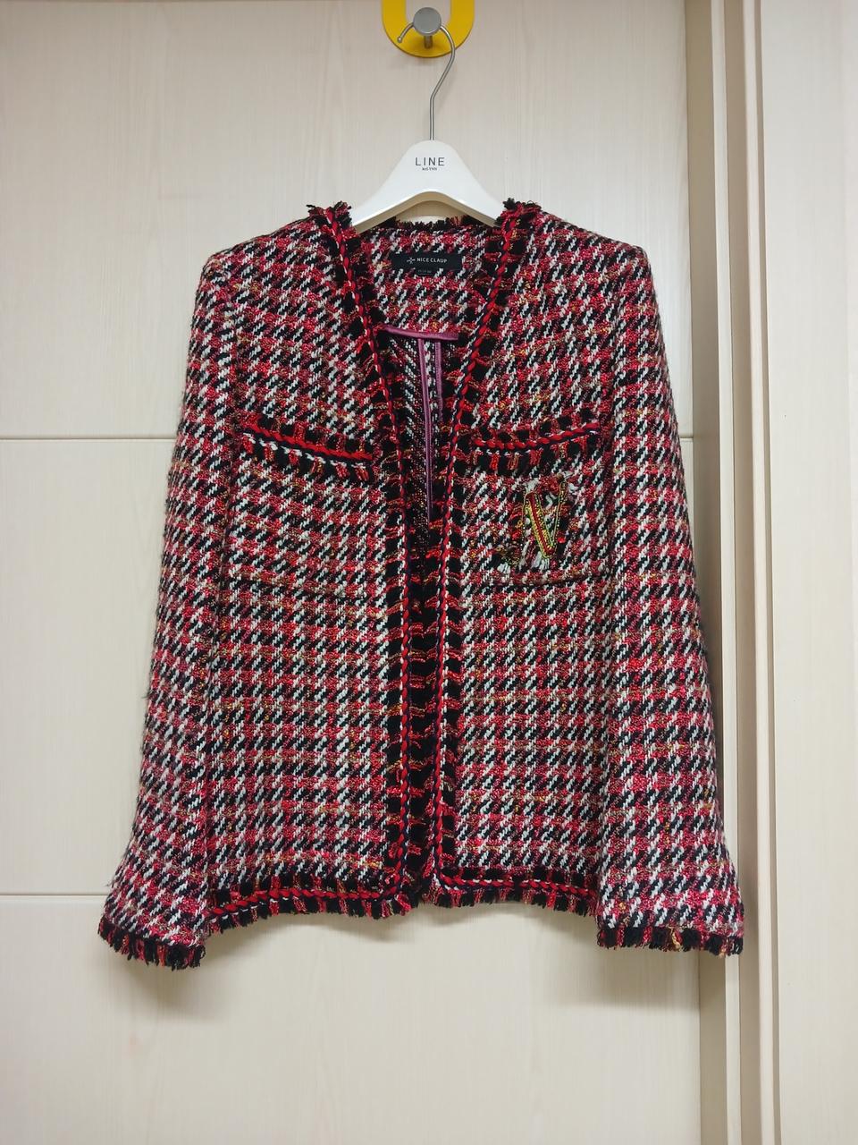 나이스클랍 노버튼 트위드 자켓