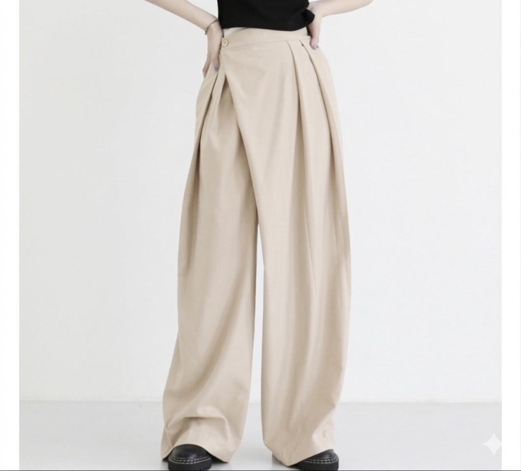 하이웨이스트 와이드 랩 슬랙스(s)