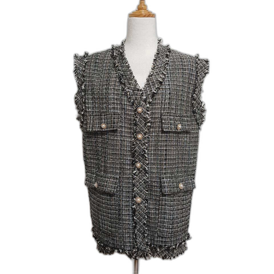 5729/LAKEBRIT 여 free사이즈 트위드베스트/내옷방