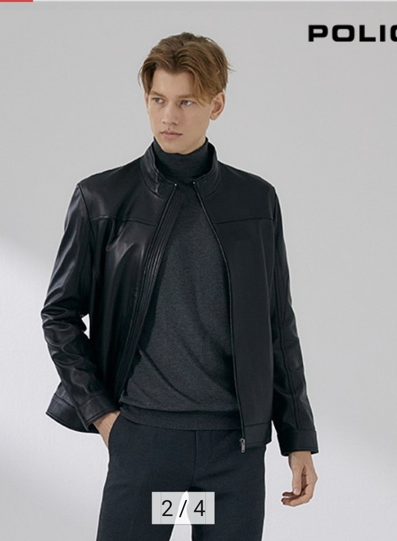 POLICE 남성 양가죽 자켓 95