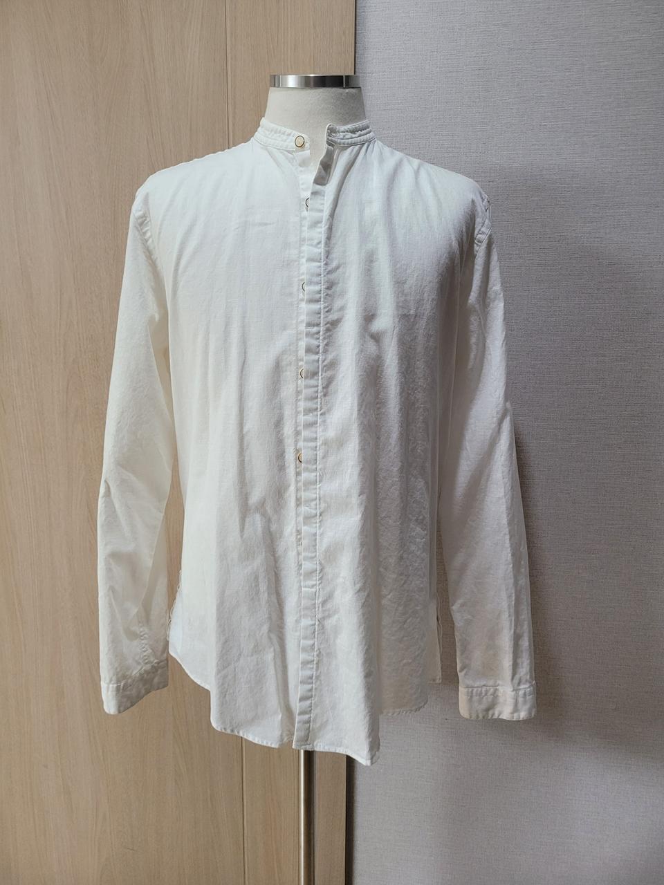 자라맨 ZARAMAN 린넨 헨리넥 셔츠 105 화이트
