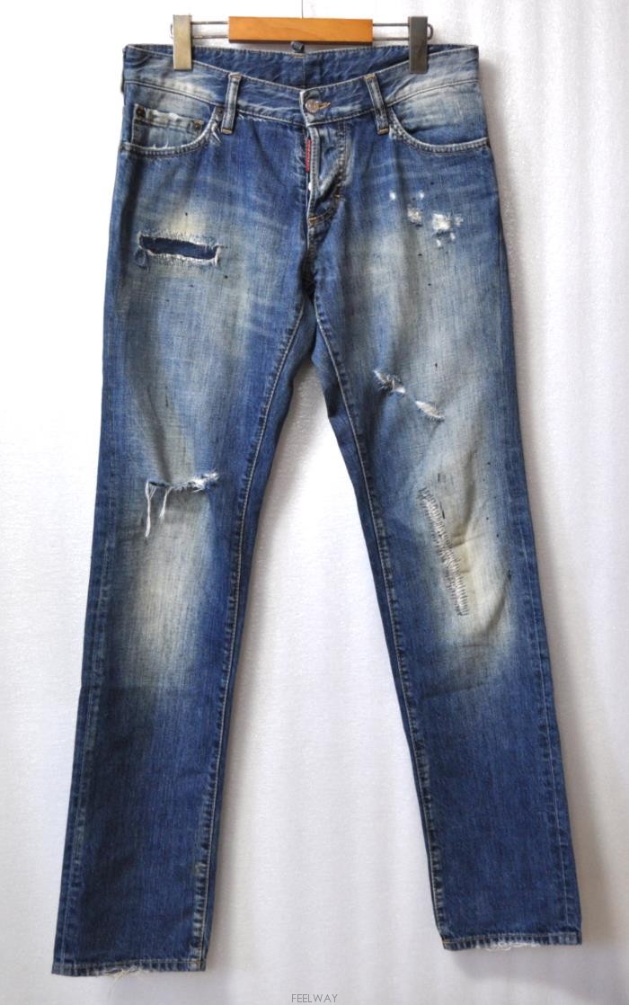 디스퀘어드/남성더티페인팅디스슬림진(허리30)정품