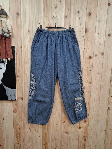 밴딩  데님 바지