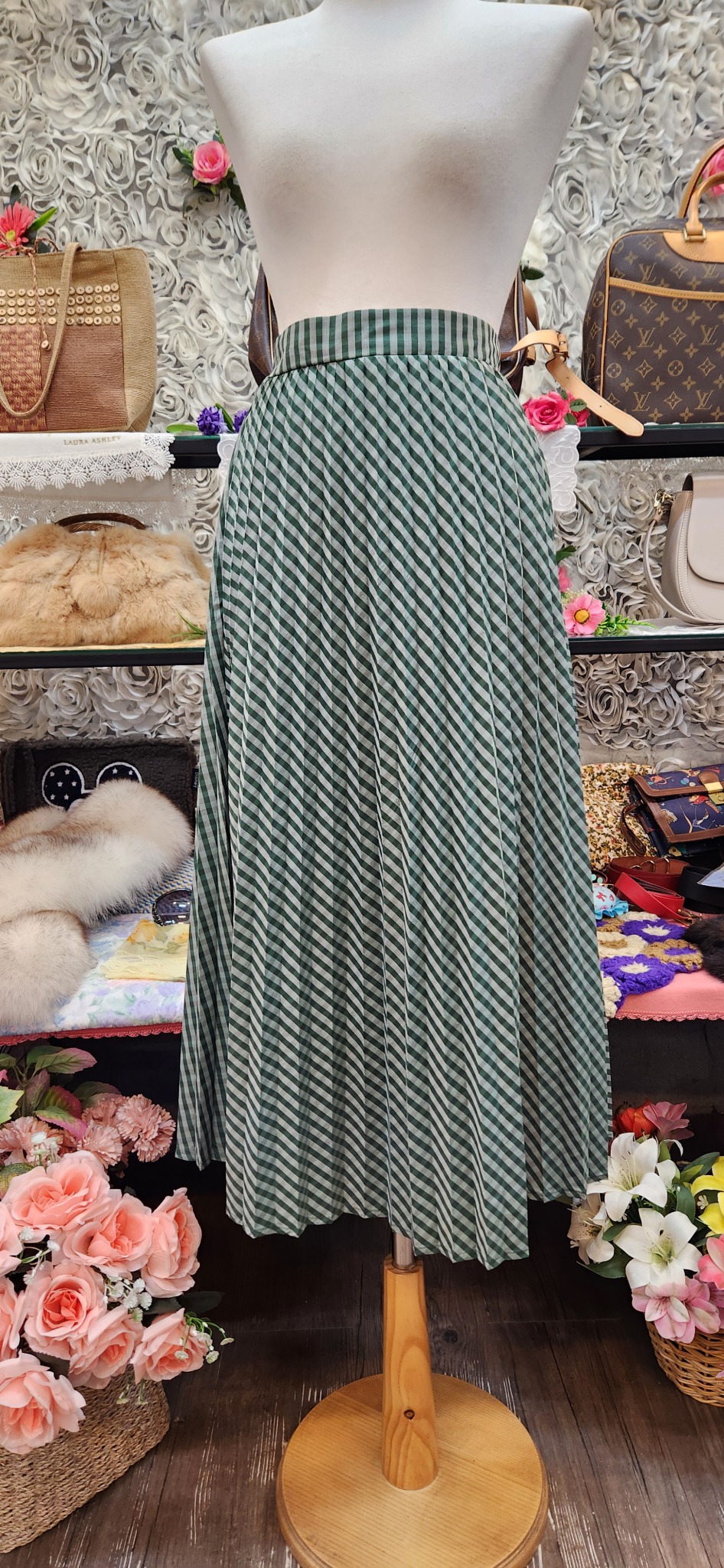 DEARFUL 플리츠 롱스커트 (55 66)