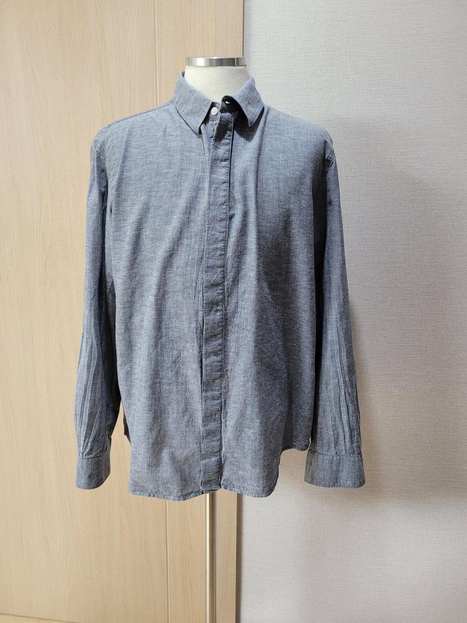 카이아크만 Kai-aakmann 남자 샴브레이 셔츠 110 네이비