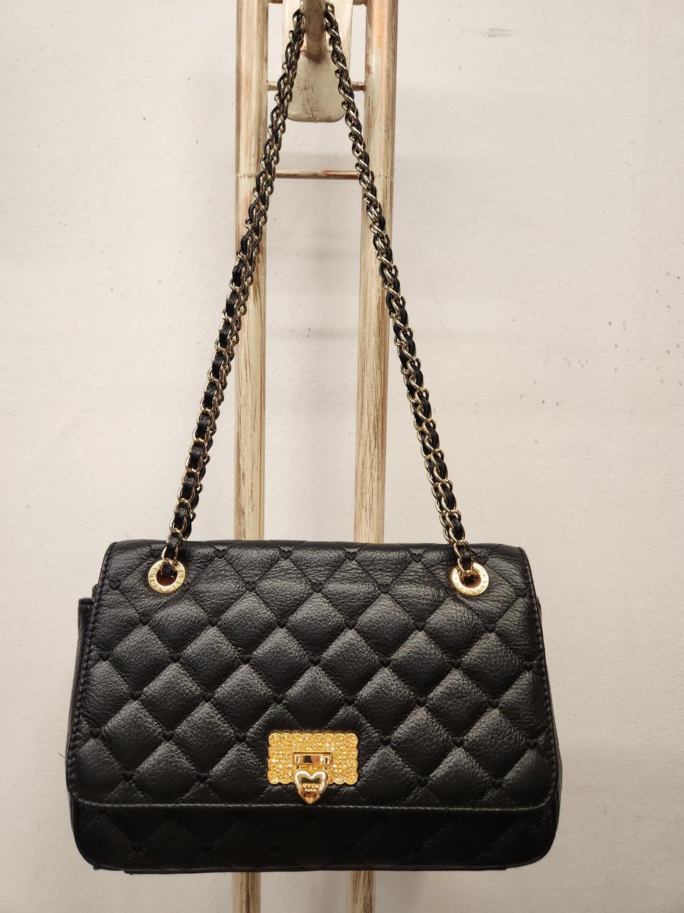 러브캣  퀼팅 체인 숄더백