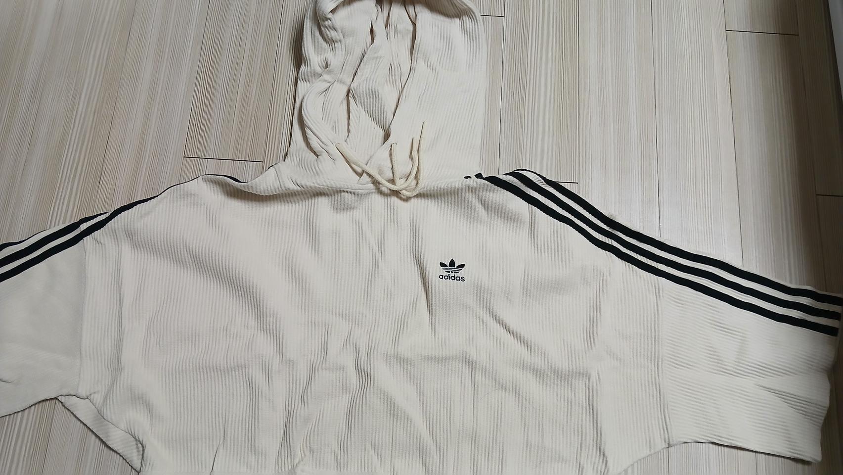 아디다스 와플 크롭 후드티