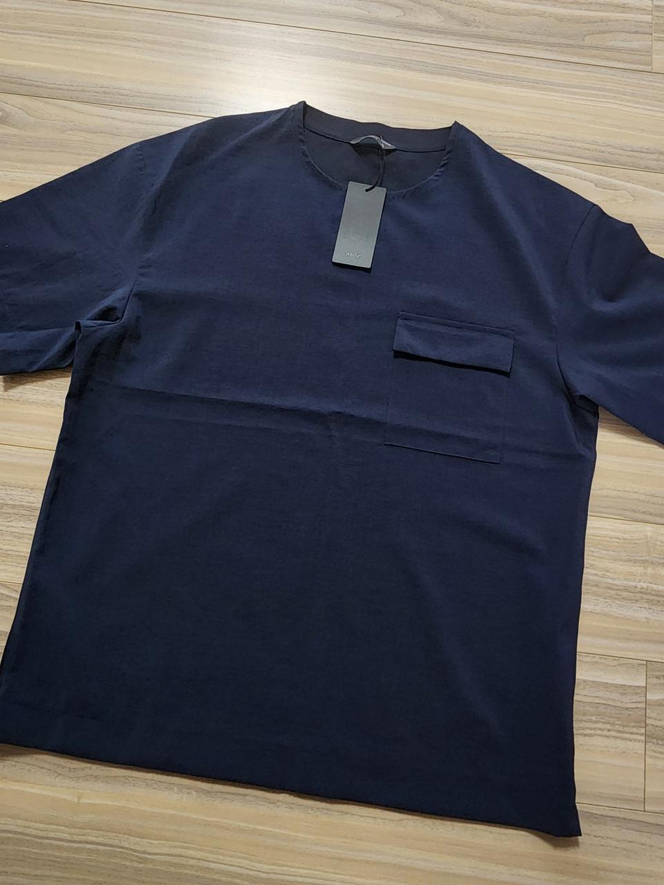 앤드지반팔티셔츠네이비105