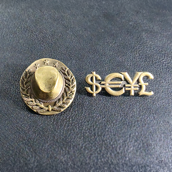 Laredo 브로치 남자 여자 엔틱 빈티지 명품 카우보이 모자